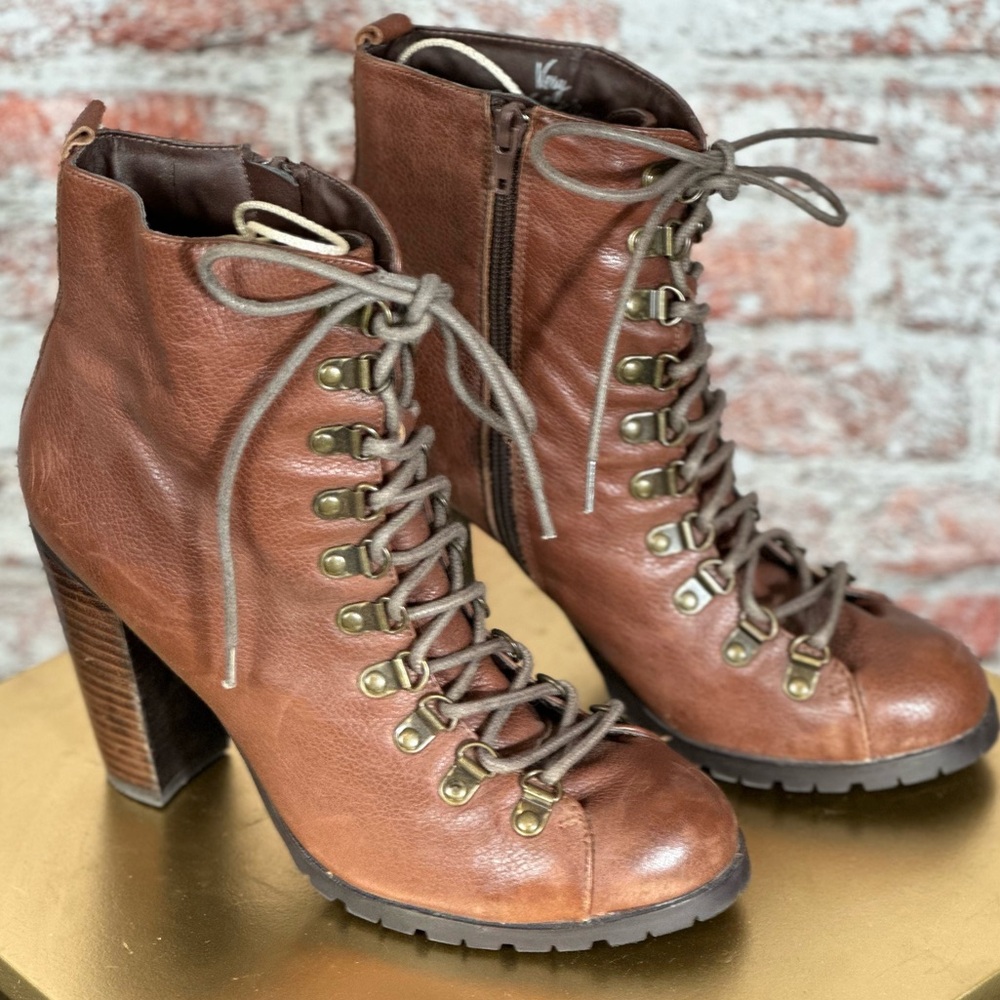 Very Volatile Lace Up Leather Boots